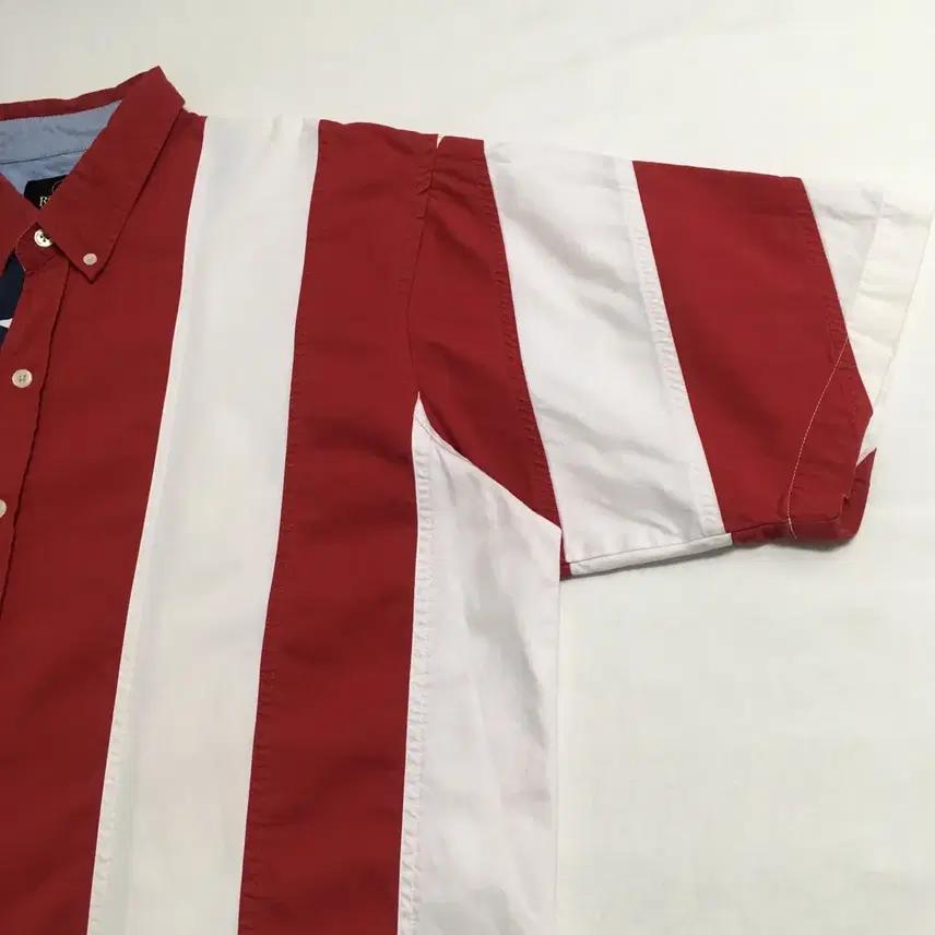 빈티지 오버핏 성조기 반팔셔츠 남방 (2XL) 4