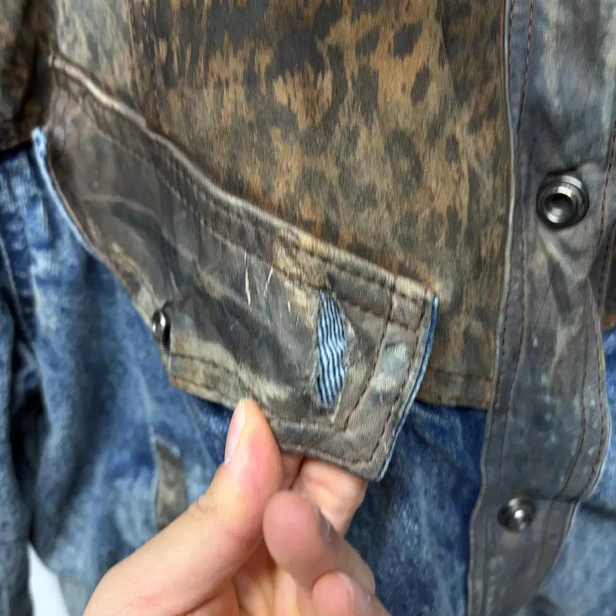 빈티지 데님 레더 자켓 5