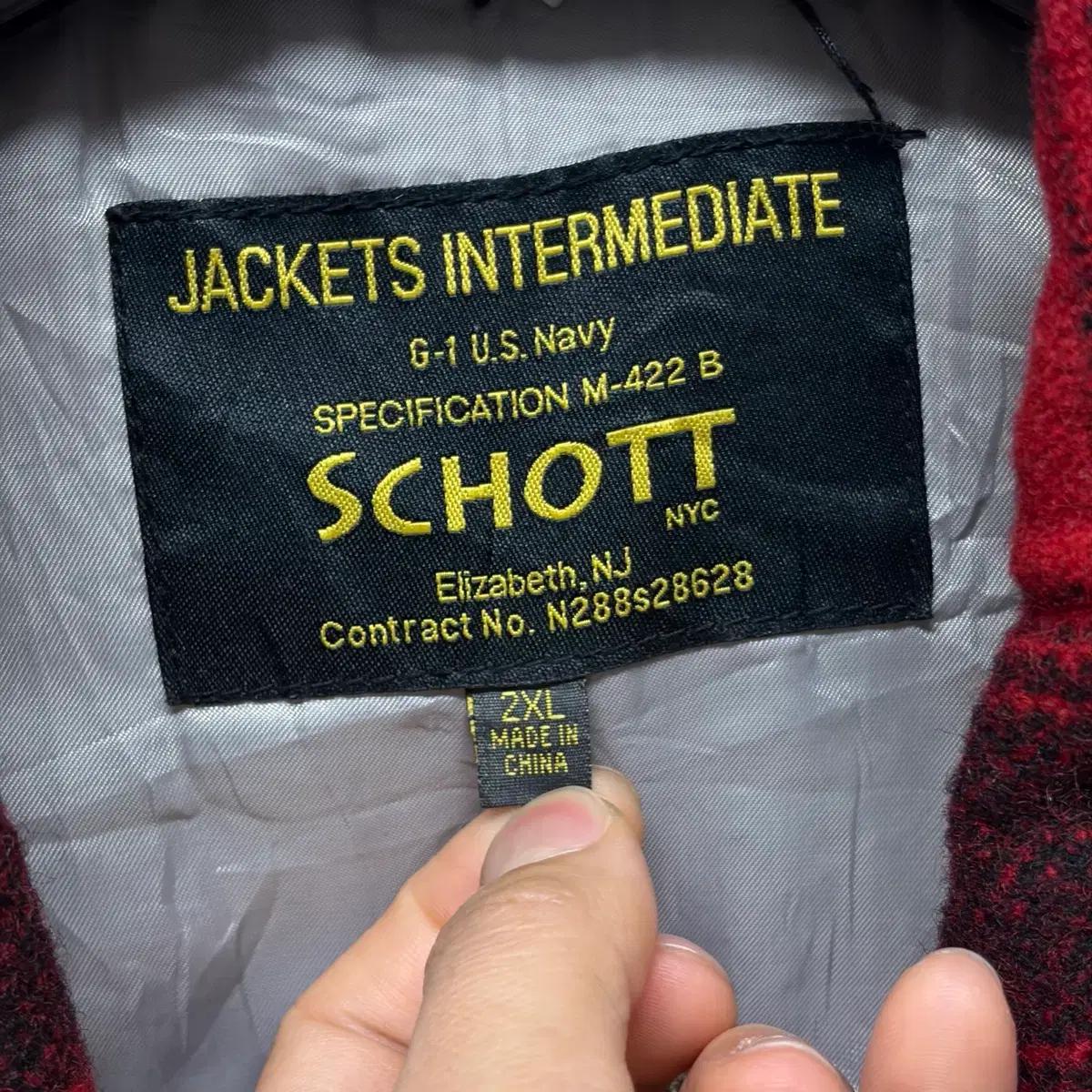 Schott 버팔로 울 체크 G-1 4