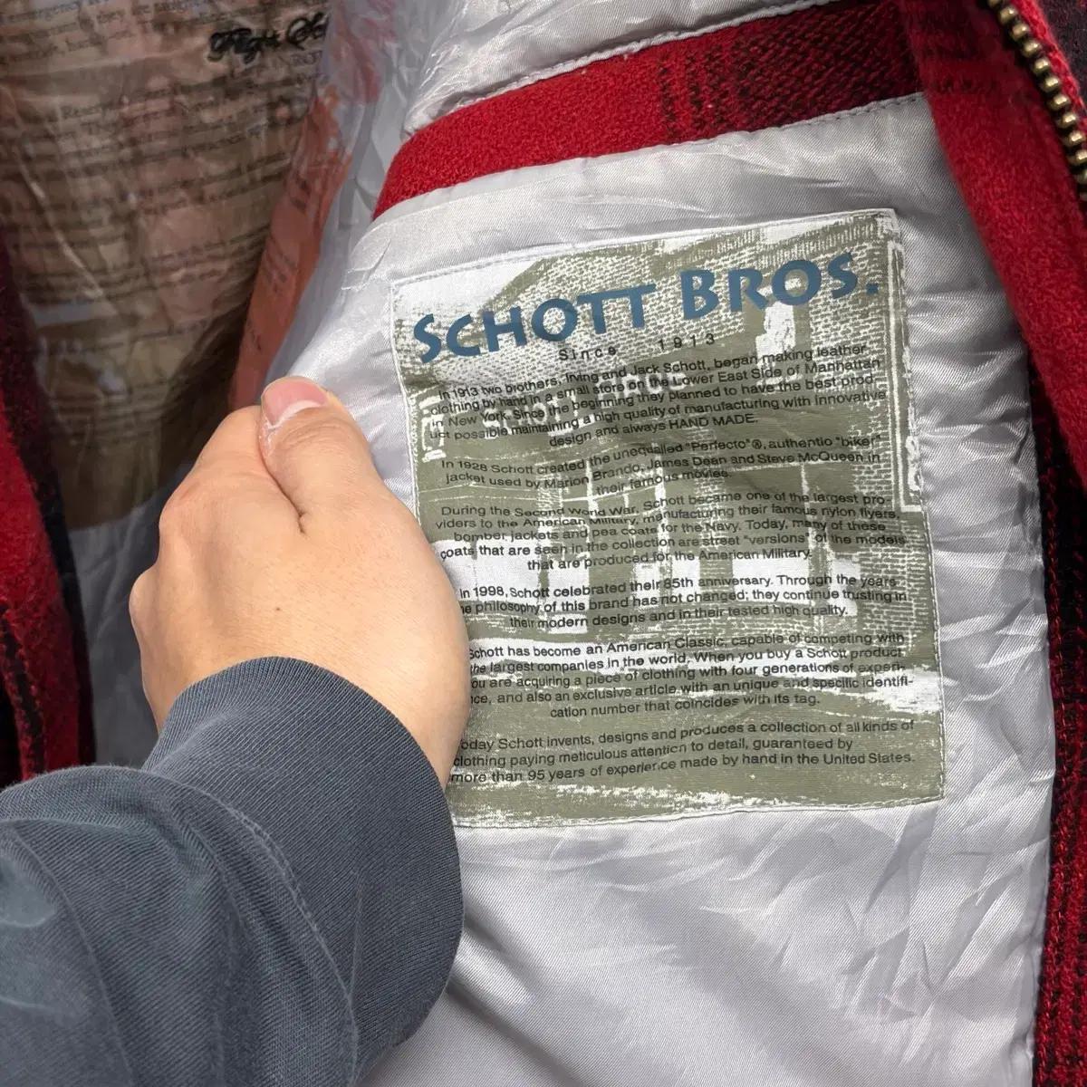 Schott 버팔로 울 체크 G-1 5