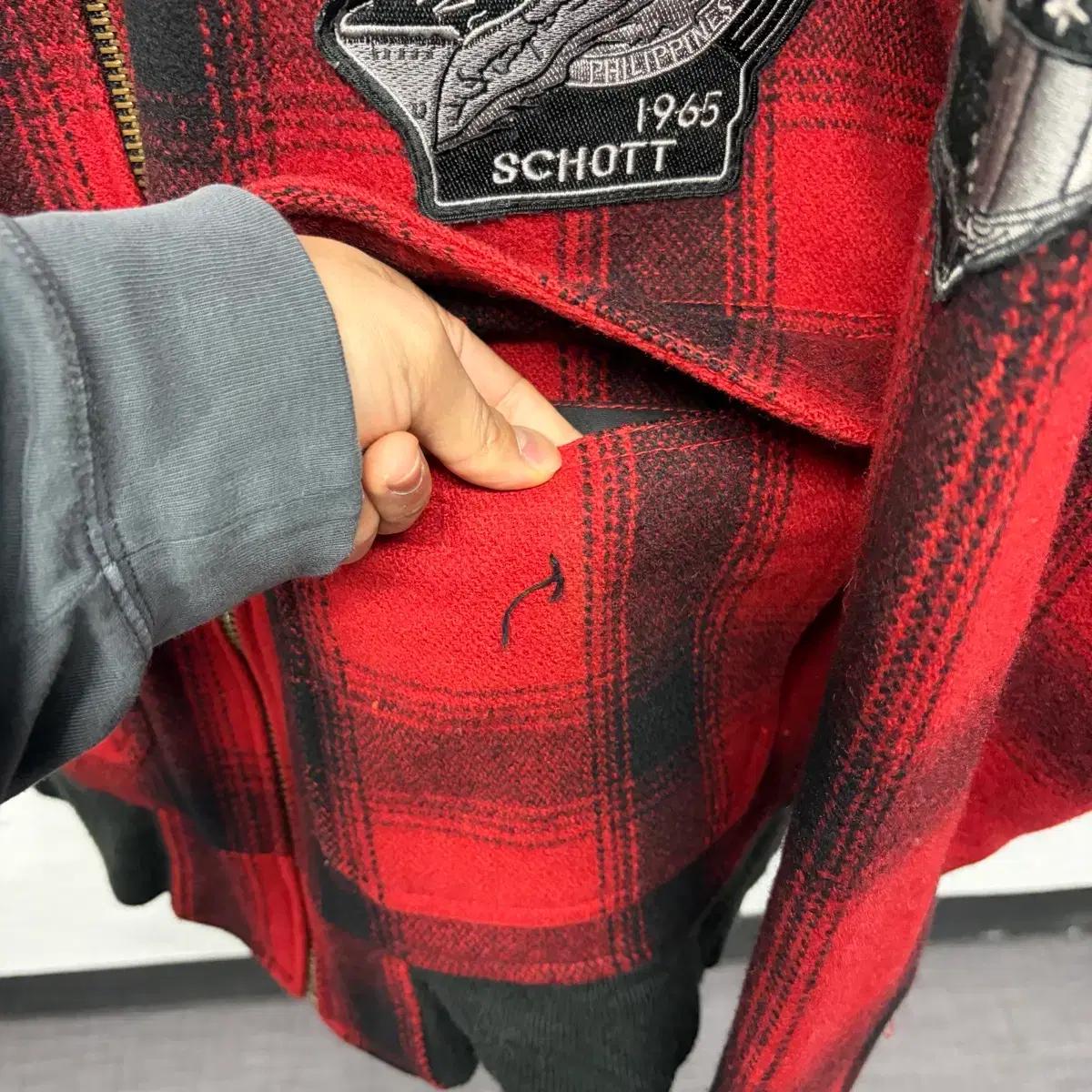 Schott 버팔로 울 체크 G-1 9