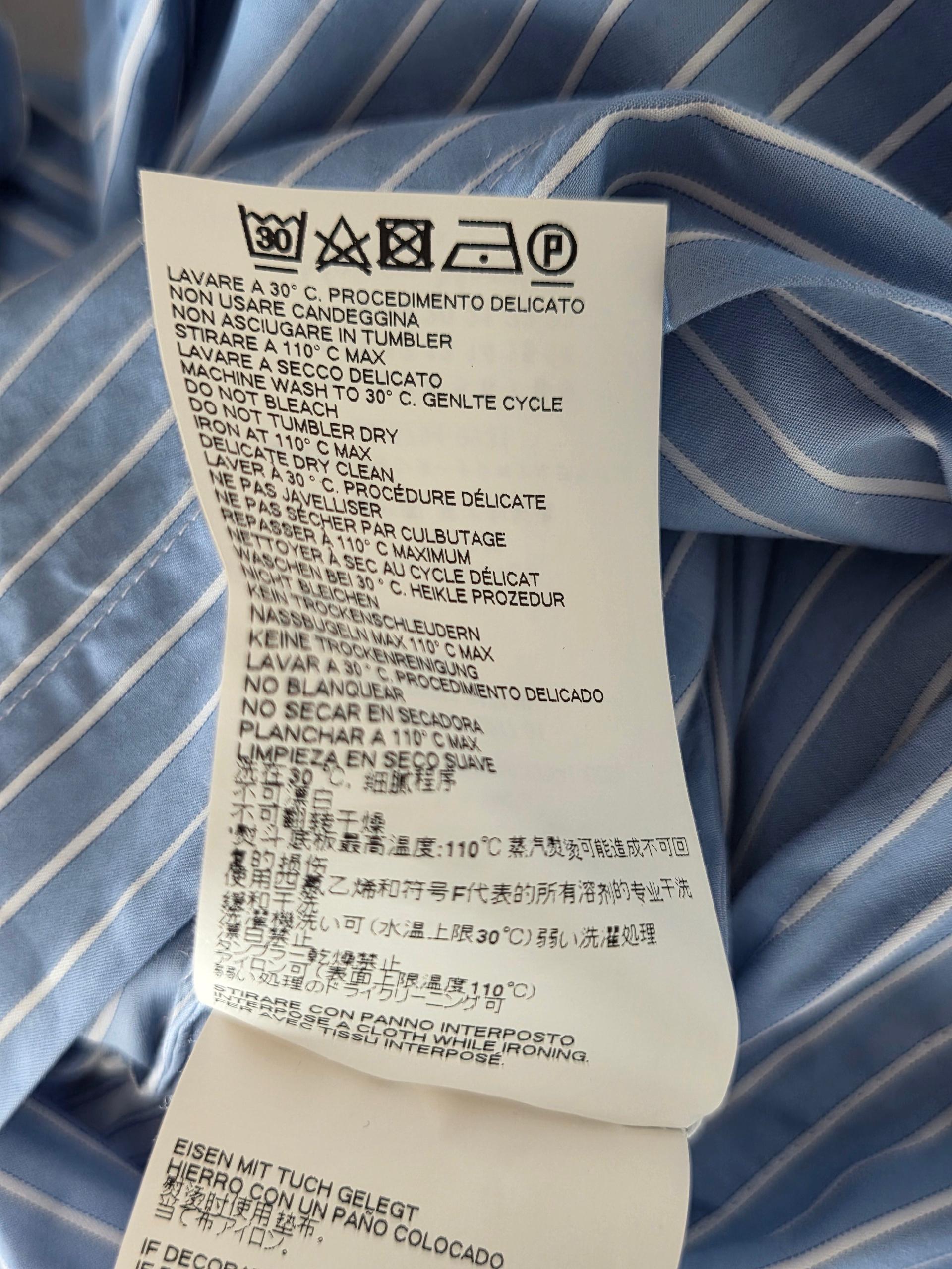 메종마르지엘라 스트라이프 셔츠 원피스 블루 38 9