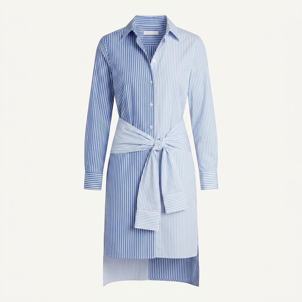 메종마르지엘라 스트라이프 셔츠 원피스 블루 38 1
