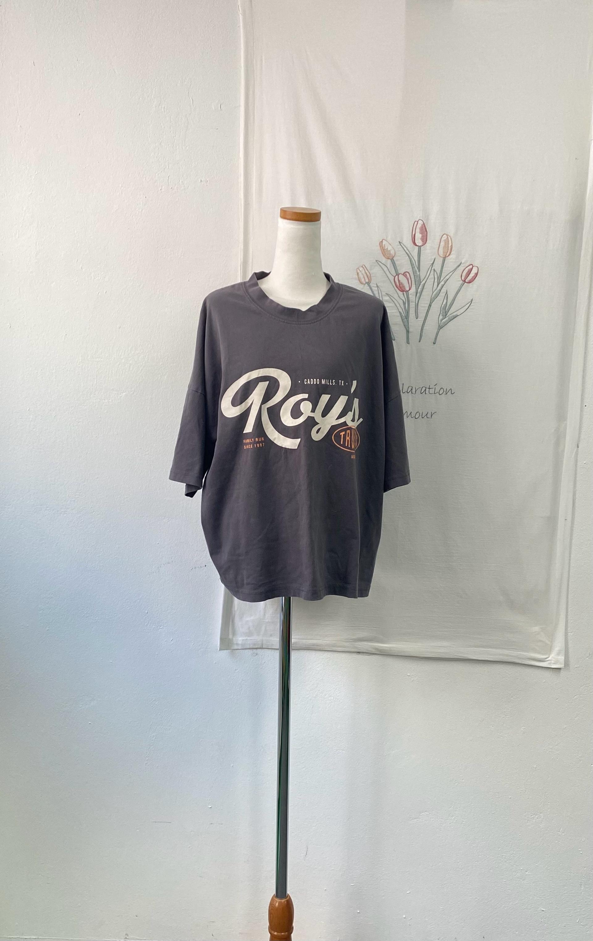 미센스 Roys 프린팅 반팔 티셔츠 차콜 2