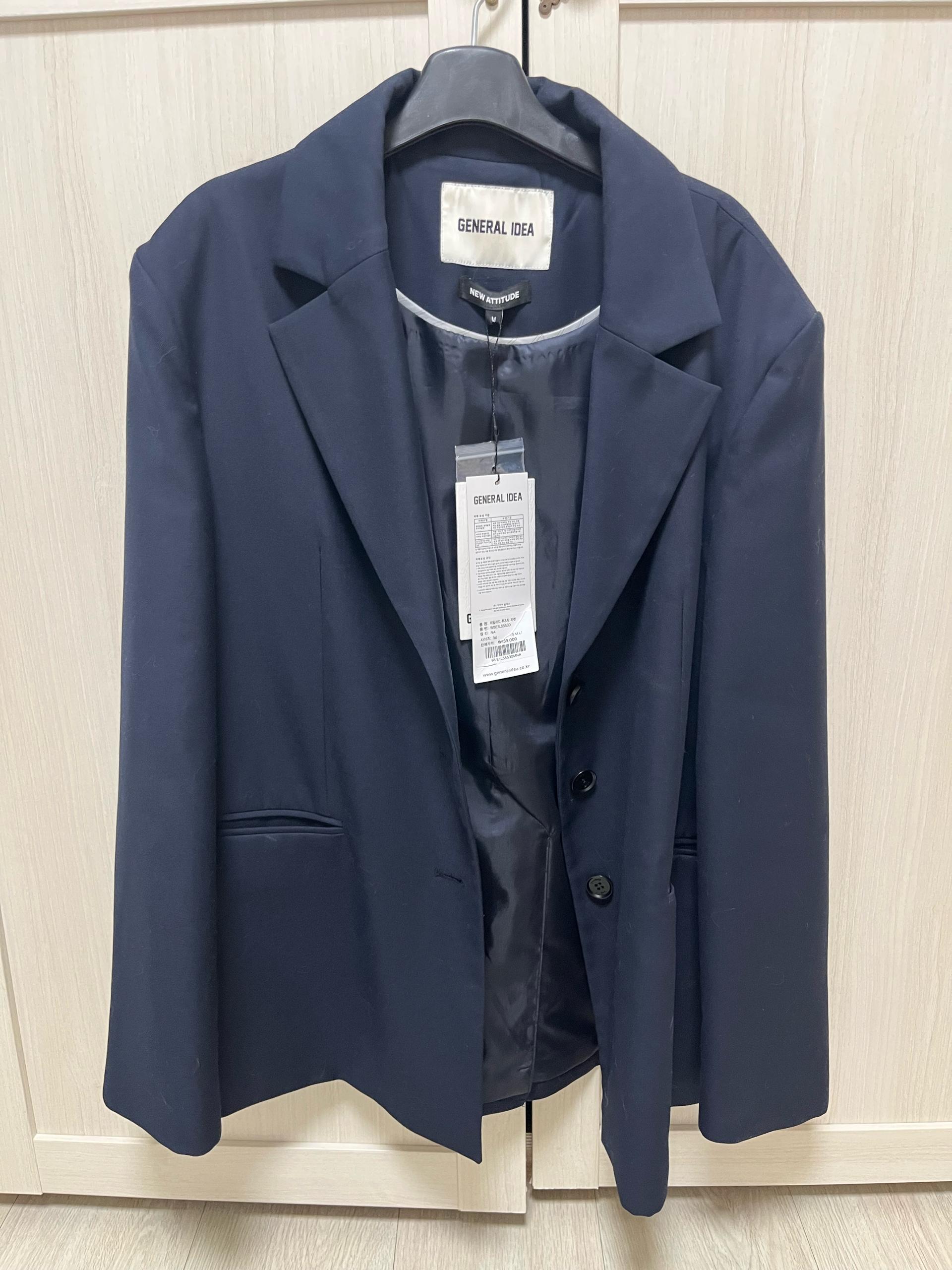 제너럴아이디어 테일러드 루즈핏 자켓 [NAVY] 6