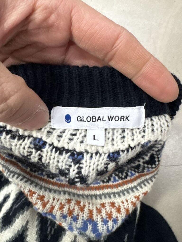 GLOBAL WORK 아가일 패턴 니트 L 4
