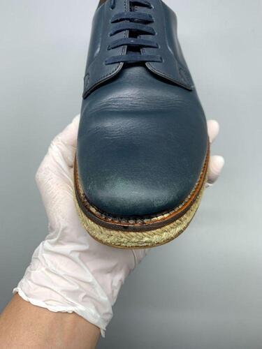 Prada(프라다) Blue Leather Casual Oxfords 5.5(245-250 9