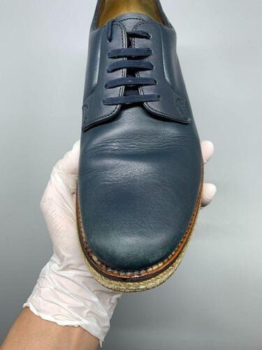 Prada(프라다) Blue Leather Casual Oxfords 5.5(245-250 10