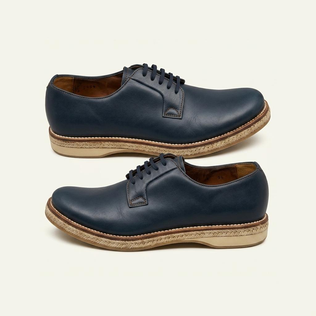 Prada(프라다) Blue Leather Casual Oxfords 5.5(245-250 1