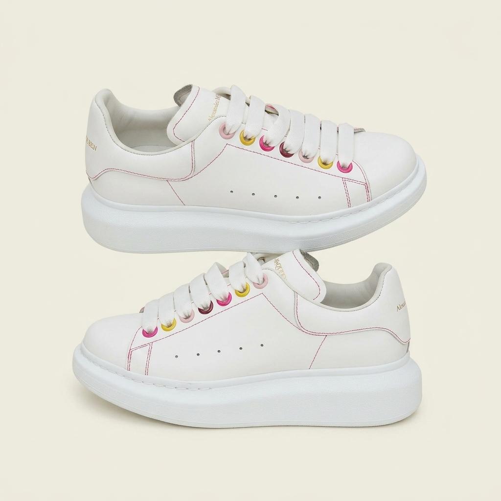 Alexander McQUEEN 레인보우 스티치 오버솔 스니커즈 36(gr-1591) 1