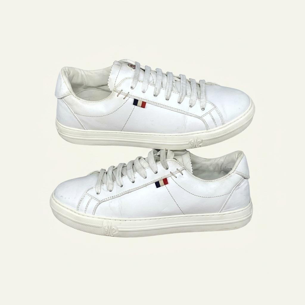 MONCLER LEATHER SNEAKERS 38(240) 1