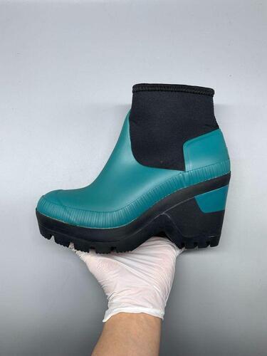 Hunter Rainboots Ankle Boots Teal Blue UK5(240) 3