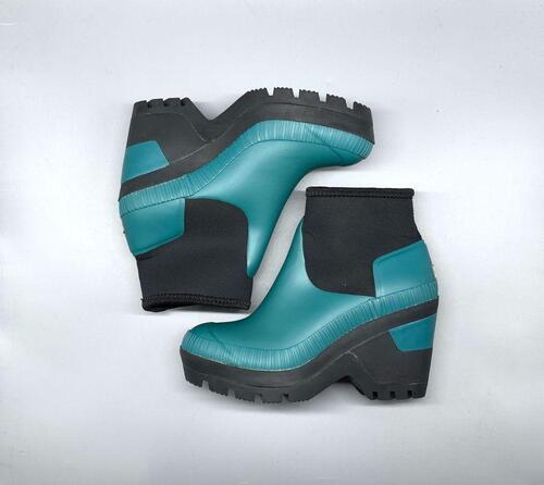 Hunter Rainboots Ankle Boots Teal Blue UK5(240) 2