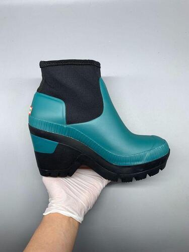 Hunter Rainboots Ankle Boots Teal Blue UK5(240) 7