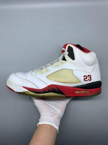 Jordan 5 Retro Fire Red Black Tongue 300mm 3