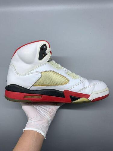 Jordan 5 Retro Fire Red Black Tongue 300mm 7
