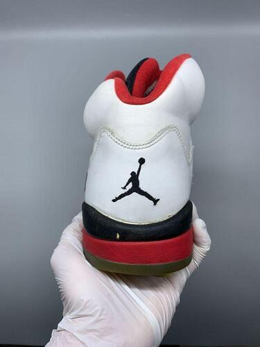 Jordan 5 Retro Fire Red Black Tongue 300mm 6