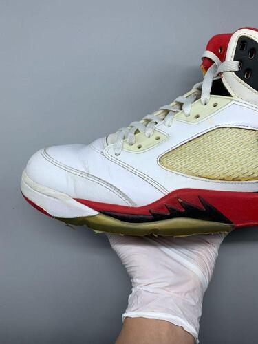 Jordan 5 Retro Fire Red Black Tongue 300mm 4