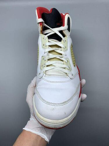 Jordan 5 Retro Fire Red Black Tongue 300mm 10