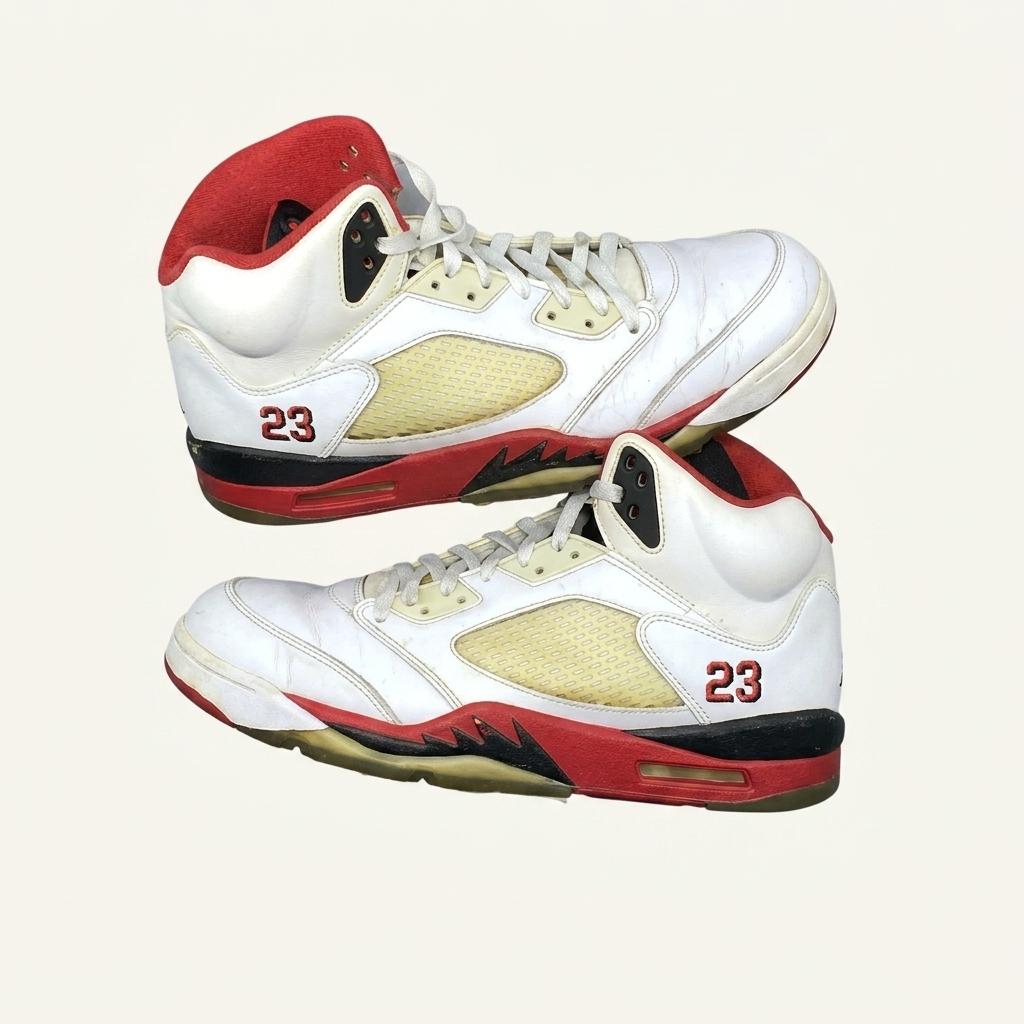 Jordan 5 Retro Fire Red Black Tongue 300mm 1