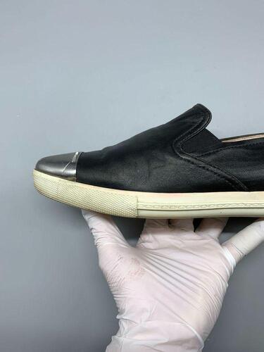 Miu Miu Black Leather Slip On 36(230)(GR-1163) 4