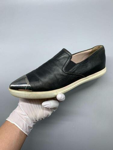 Miu Miu Black Leather Slip On 36(230)(GR-1163) 11