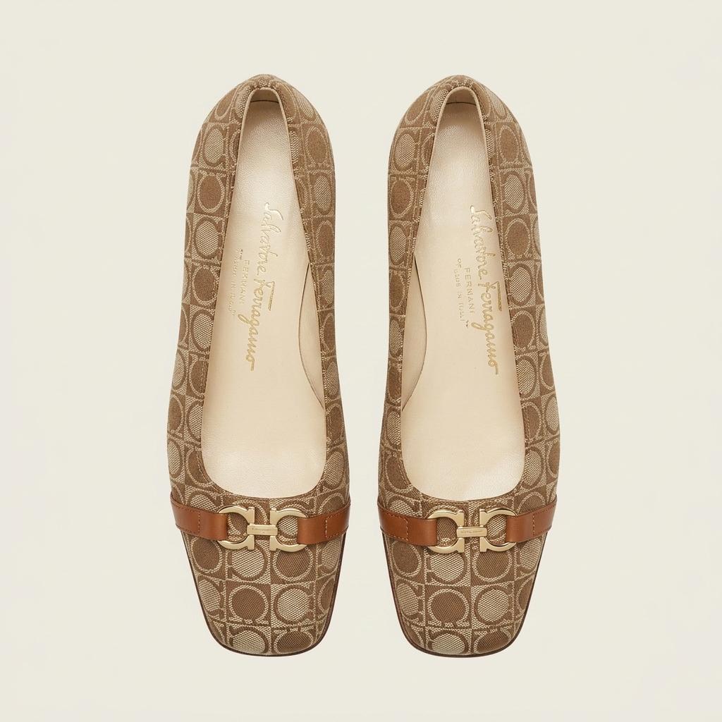 Salvatore Ferragamo Buckle Casual Flats 5.5(235-24 1