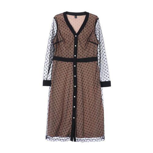 쉬인 (WOMEN - XL) 폴리 도트 패턴 시스루 원피스 2