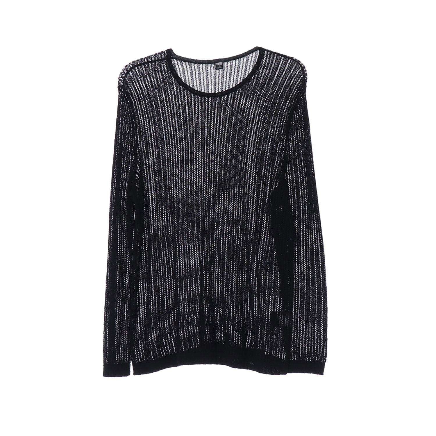 유니클로 (WOMEN - XL) 울 블렌드 크로쉐 니트 탑 8