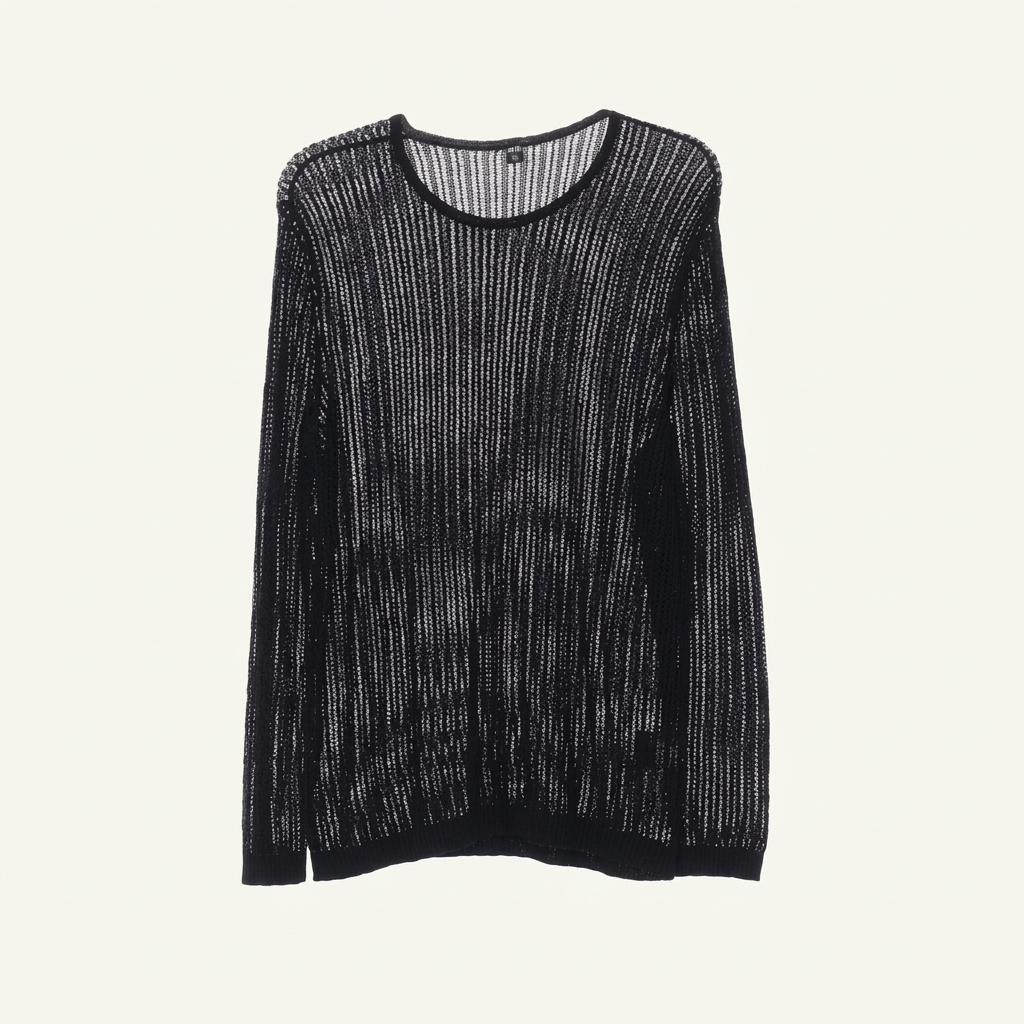 유니클로 (WOMEN - XL) 울 블렌드 크로쉐 니트 탑 1
