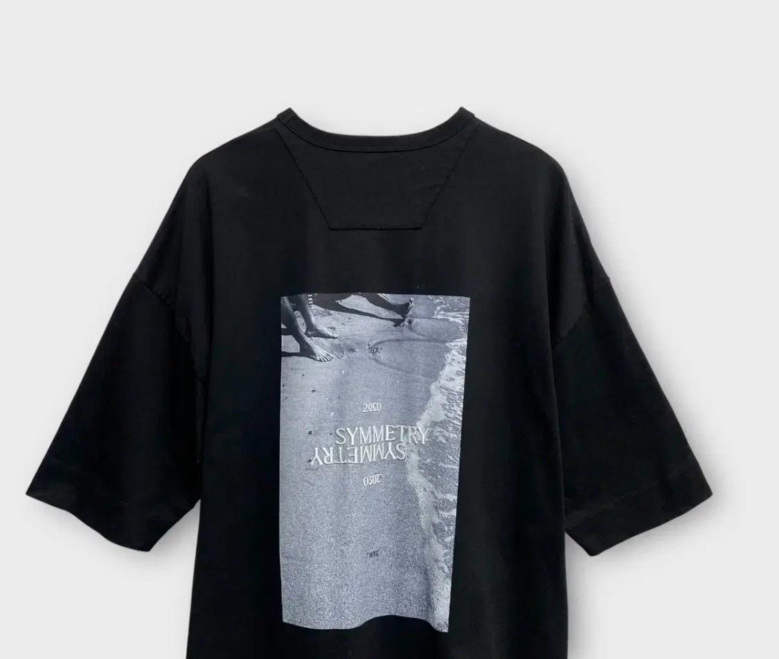 준지JUUNJ 블랙 시메트리 오버핏 7부 티셔츠 M-XL 3