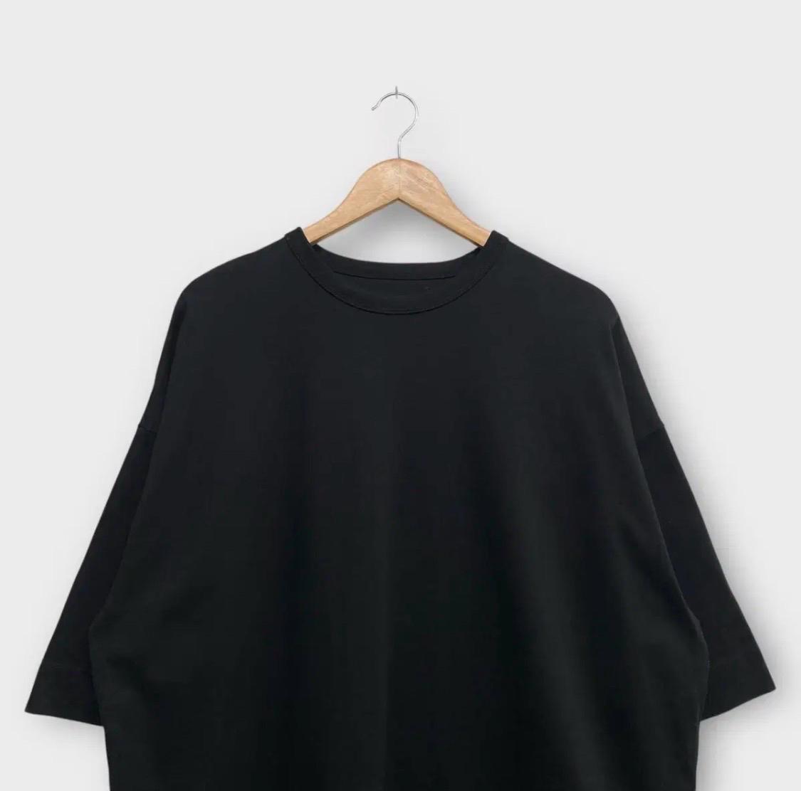 준지JUUNJ 블랙 시메트리 오버핏 7부 티셔츠 M-XL 6