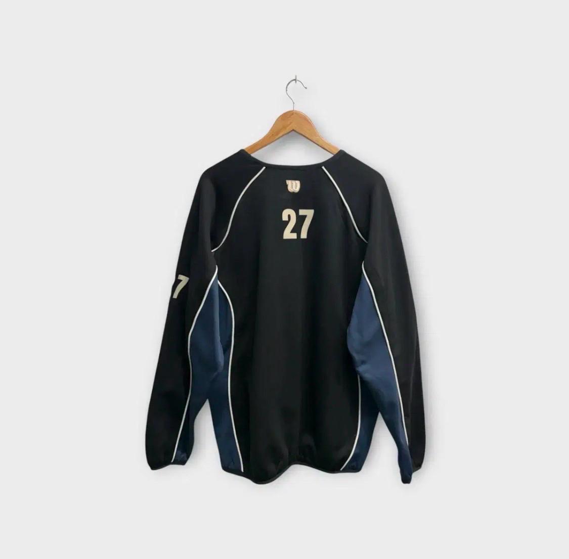 윌슨 블랙/네이비 풀오버 바람막이 2XL 4