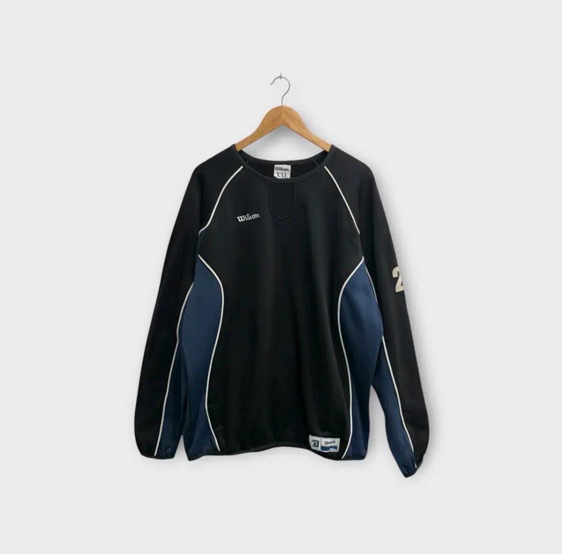 윌슨 블랙/네이비 풀오버 바람막이 2XL 2