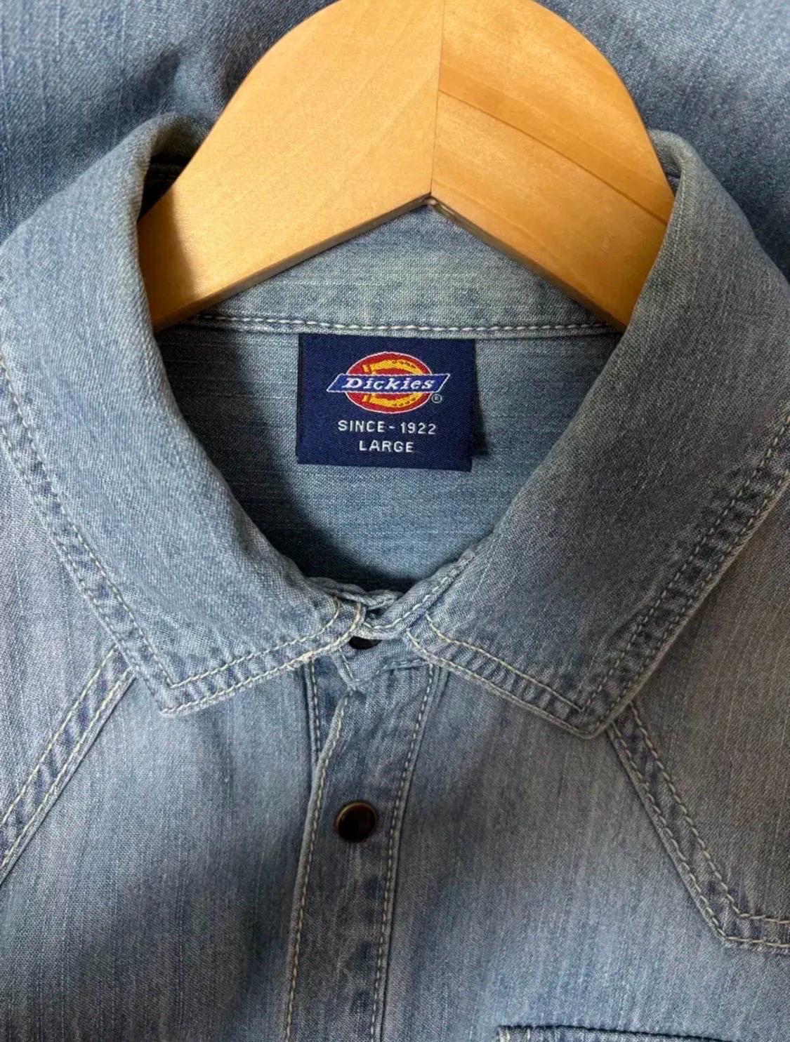 디키즈 Dickies 연청 데님셔츠 L 5