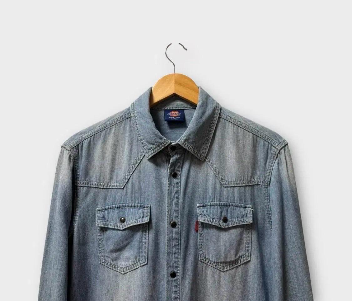 디키즈 Dickies 연청 데님셔츠 L 3