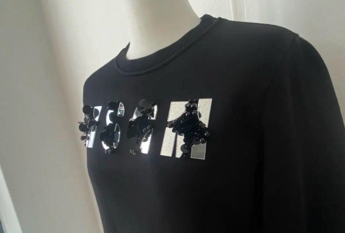 MSGM 엠에스지엠 블랙 맨투맨 S 4