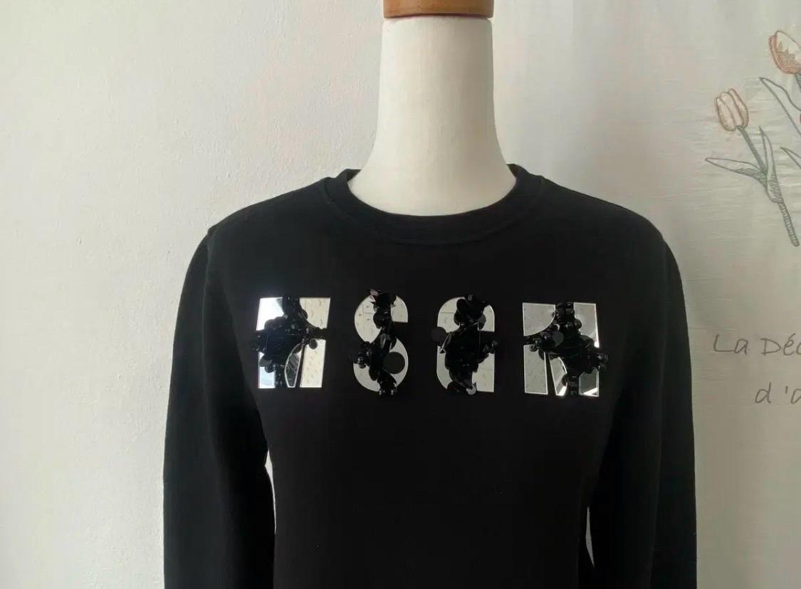 MSGM 엠에스지엠 블랙 맨투맨 S 5