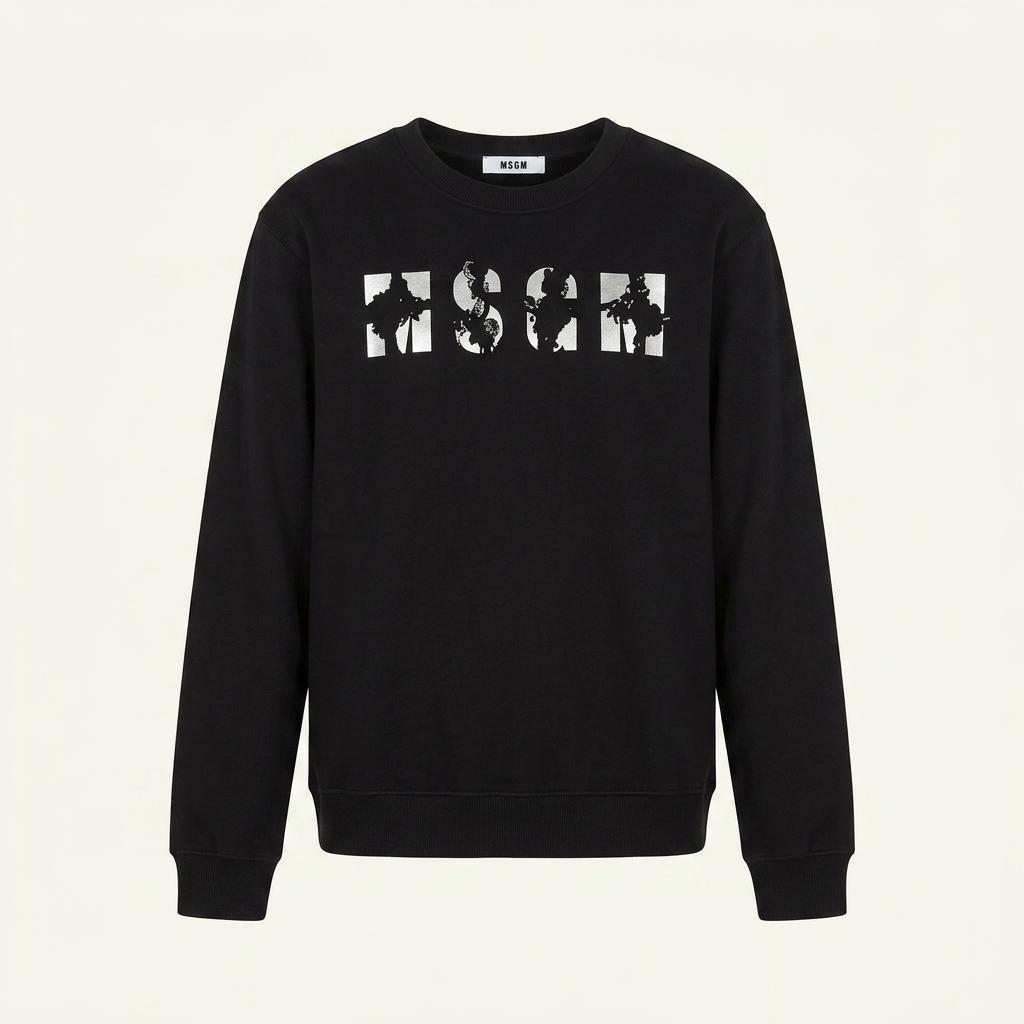 MSGM 엠에스지엠 블랙 맨투맨 S 1