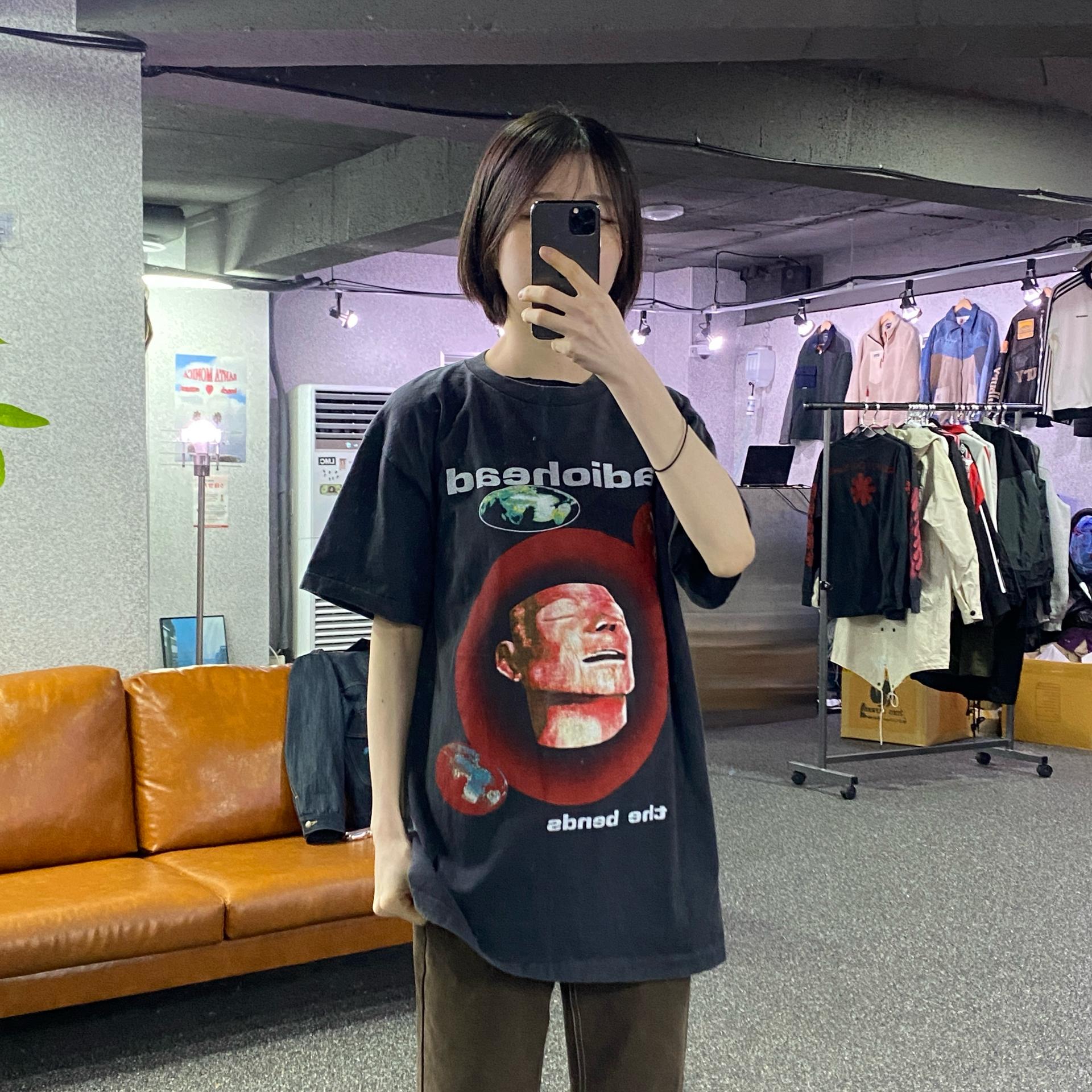 빈티지 라디오헤드 그래픽 반팔티 B4411 2
