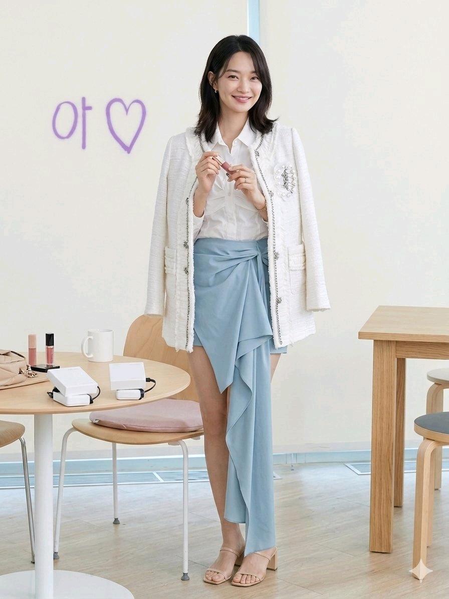 이태리 더베라 체인 트위드 자켓 2