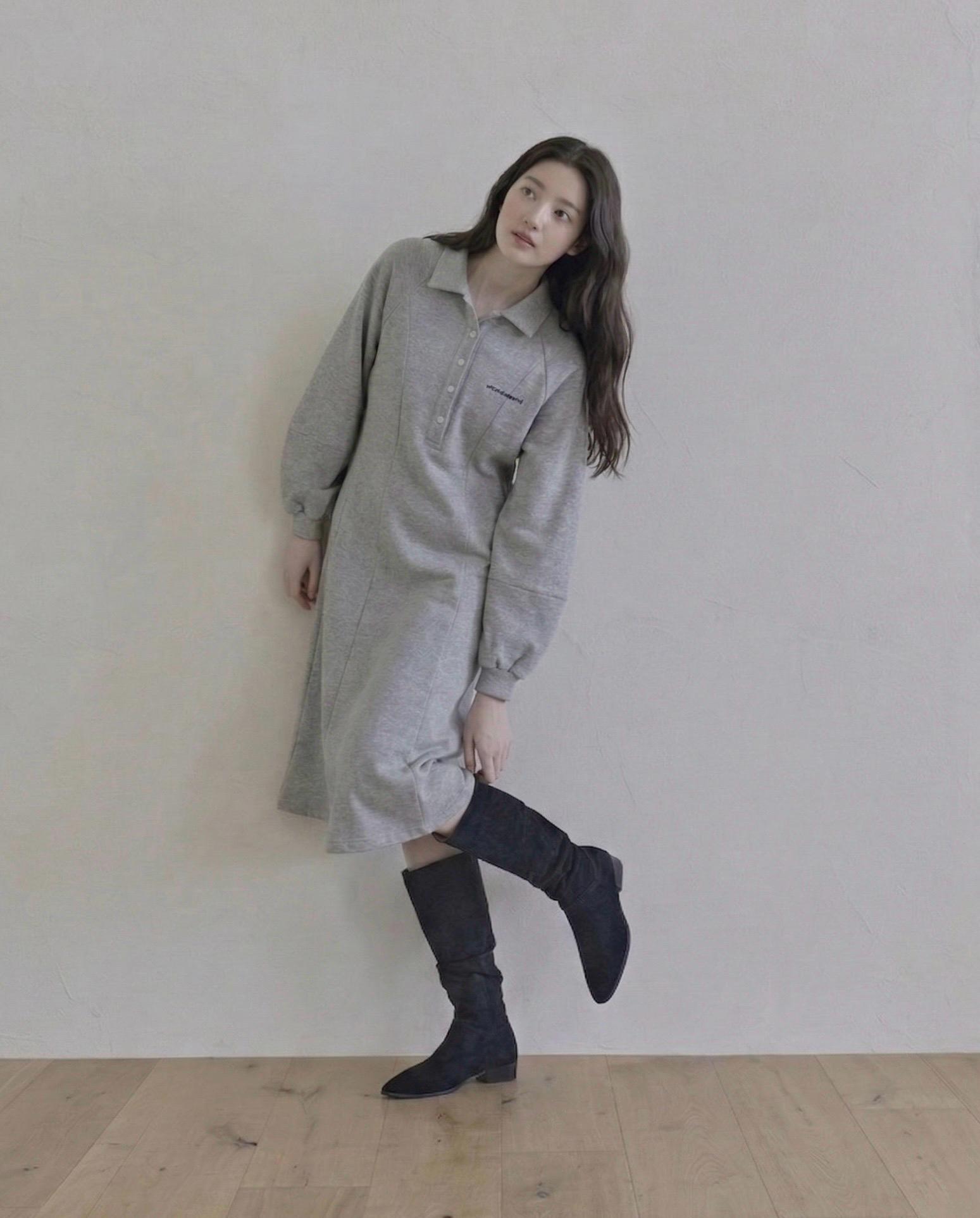 [애프터홈파티] 기모 롱드레스 기모원피스 롱원피스 2