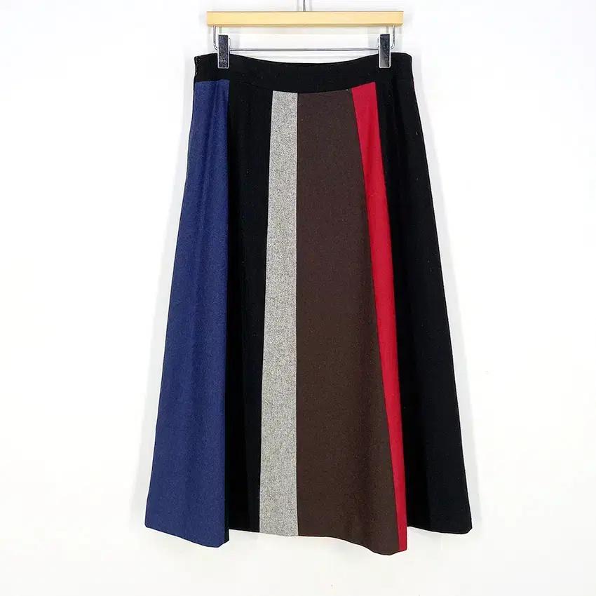 세컨플로어 여성 춘추 얇은모직 A라인 스커트 ( HU43254) 3