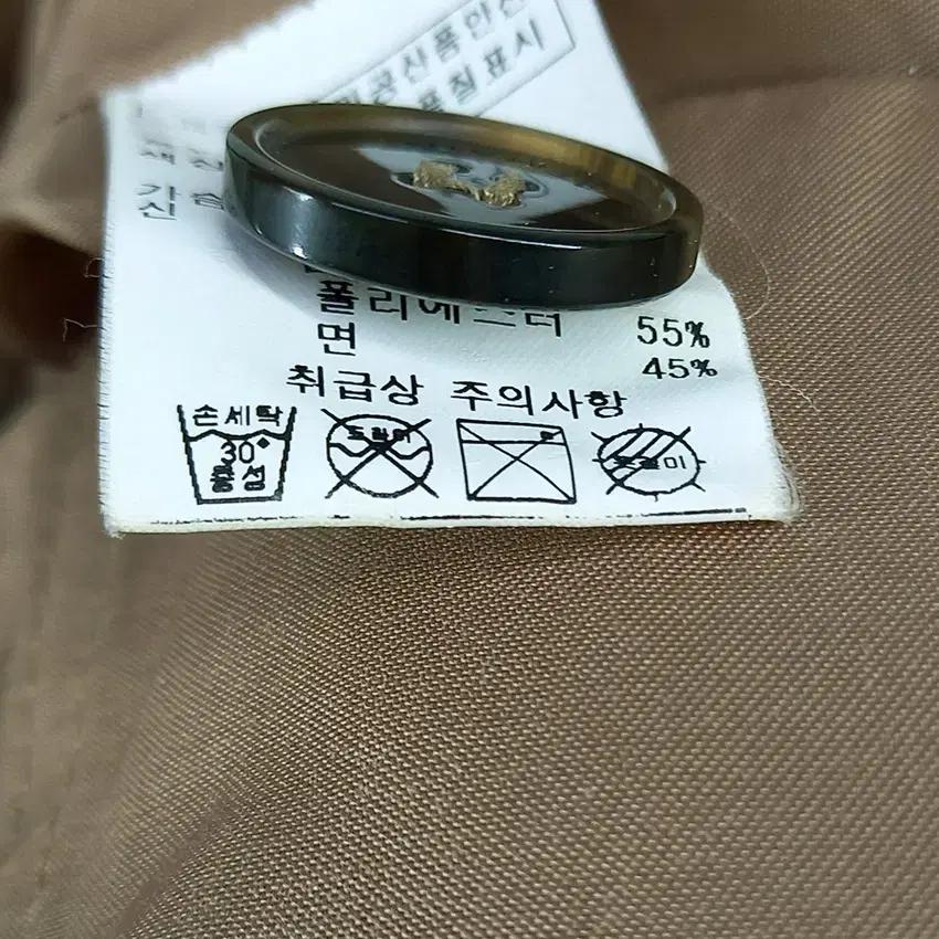 앳마크 여성 블랙배색 트렌치코트 베이지 (HU43236) 7