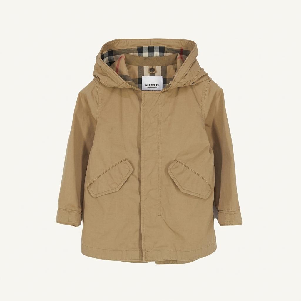버버리 아동 춘추 후드고정 코튼 자켓 브라운2Y(92cm) HU43170 1