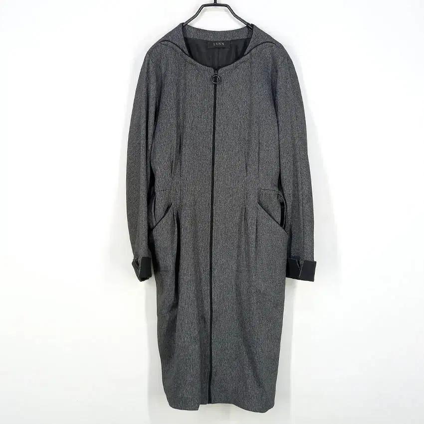 린 여성 춘추 허리벨트 집업원피스 차콜66 (HU43169) 2
