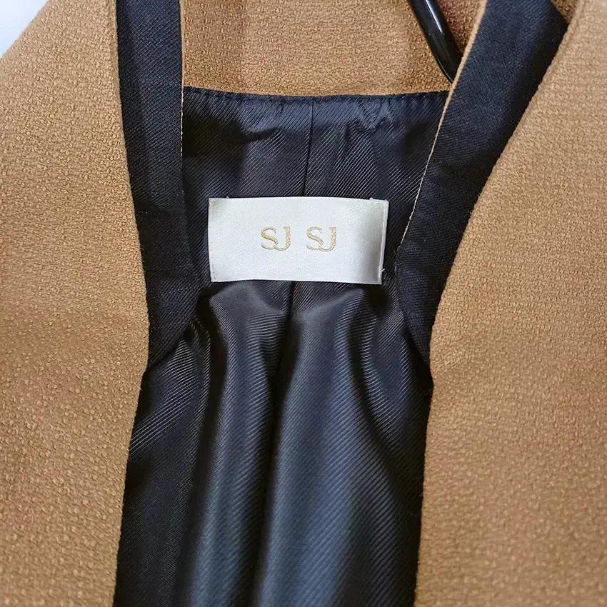 SJSJ 여성 춘추 9부소매 레이온혼방 하프자켓 브라운 (HU43076) 5