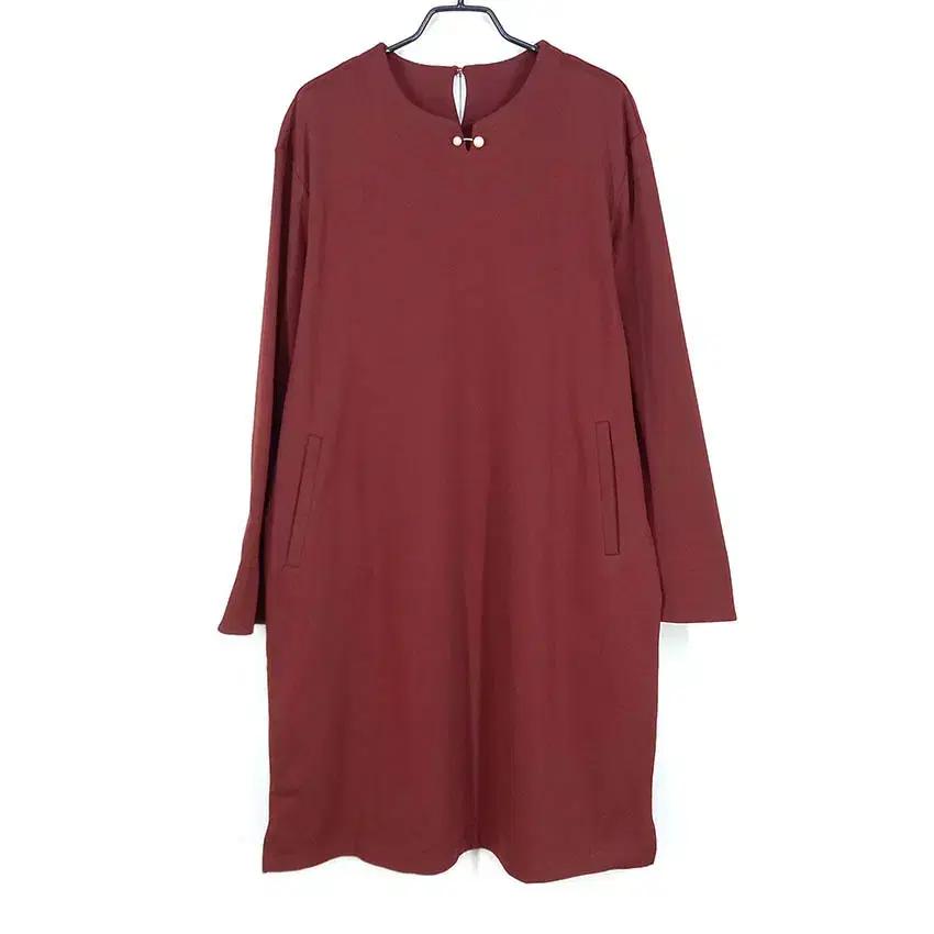마리끌레르 여성 추동 안감약기모 원피스 버건디77 (HU43074) 2