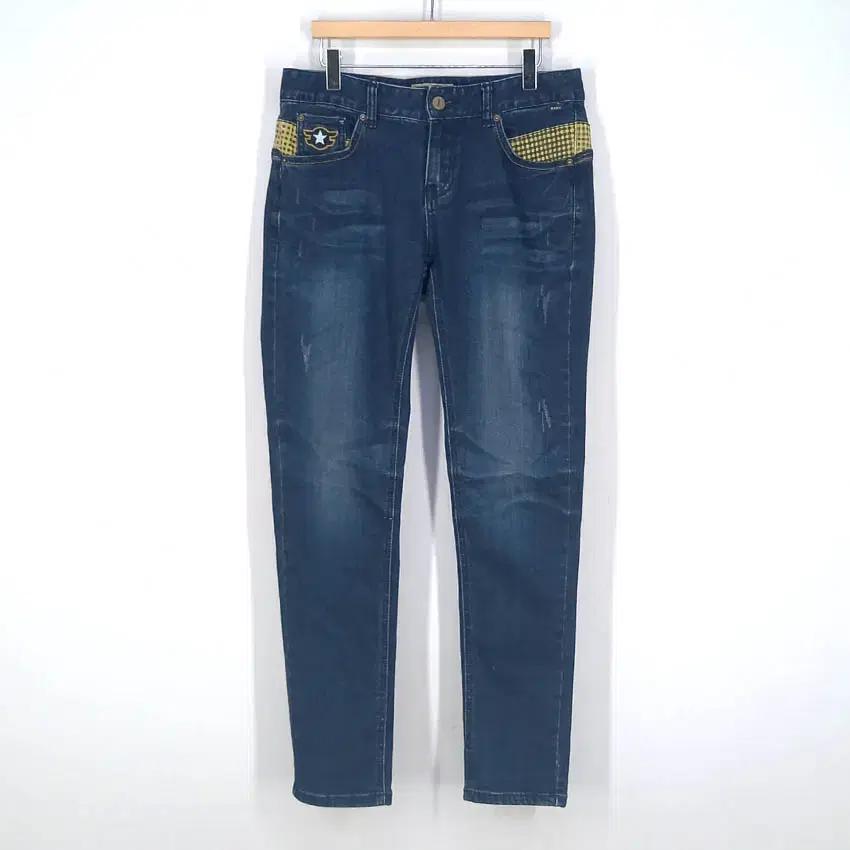 HAMO LADY 여성 스판 스키니데님팬츠 진청28 (HU42966) 2