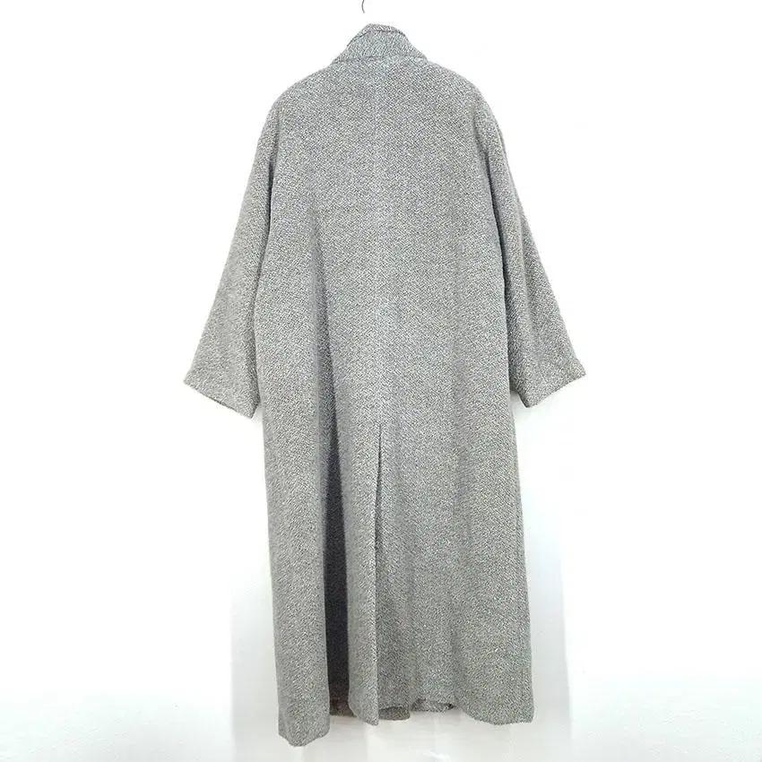 Agnona 여성 옥단추 모100%롱코트 녹그레이 (HU27926) 3
